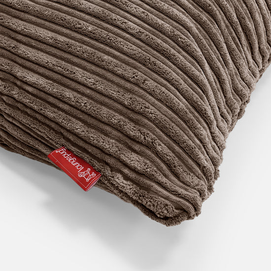 Grand Coussin 70 x 70cm - Côtelé Moka 03