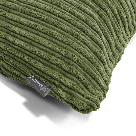 Grand Housse de Coussin 70 x 70cm - Côtelé Vert Forêt 03