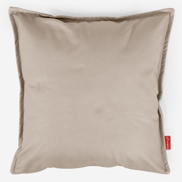 Grand Housse de Coussin 70 x 70cm - Cuir Végan Ivoire 01