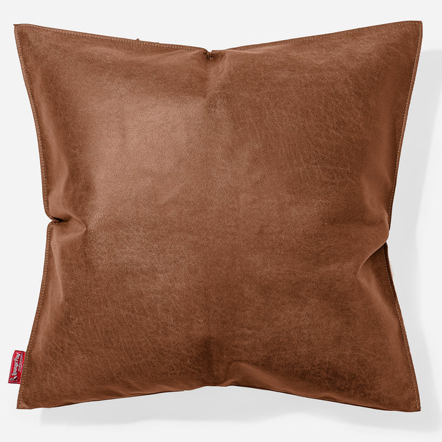 Grand Coussin 70 x 70cm - Cuir Vintage Camel 01