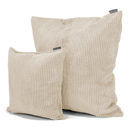Grand Coussin 70 x 70cm - Pompon Crème 02