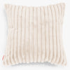 Grand Housse de Coussin 70 x 70cm - Velours Côtelé Ultra Pelucheux Crème 01