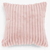 Grand Housse de Coussin 70 x 70cm - Velours Côtelé Ultra Pelucheux Rose Pastel 01