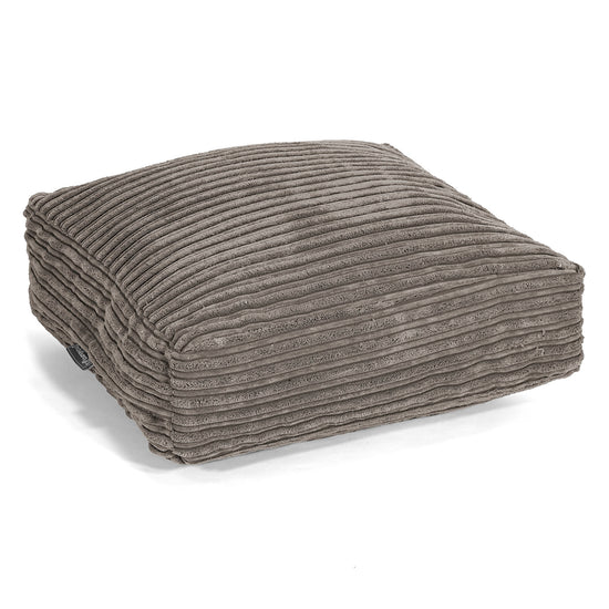Grand Coussin de Sol - Côtelé Anthracite 01
