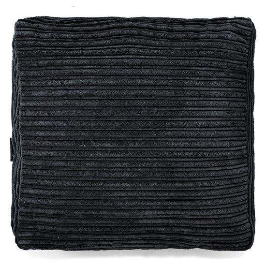 Grand Coussin de Sol - Côtelé Noir 03