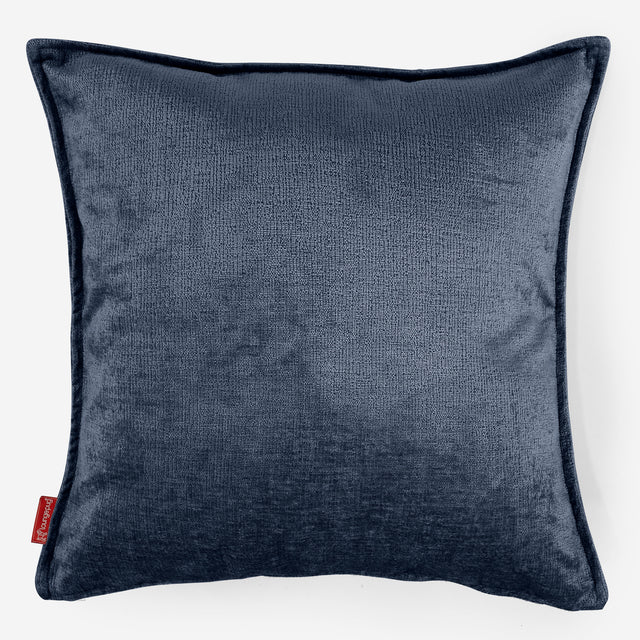 Grand Housse de Coussin 70 x 70cm - Chenille Bleu Marine 01