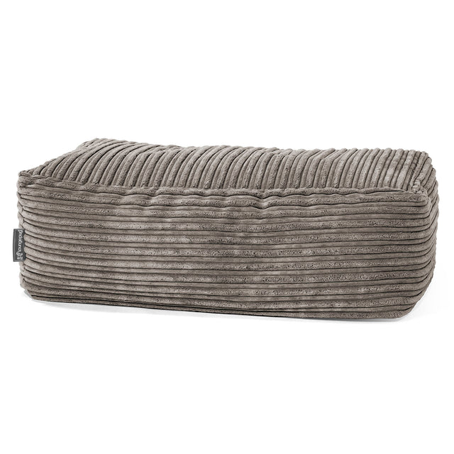 Gros Pouf Repose Pied - Côtelé Anthracite 01