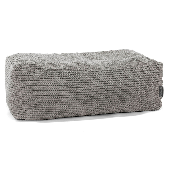 Gros Pouf Repose Pied - Pompon Anthracite 01