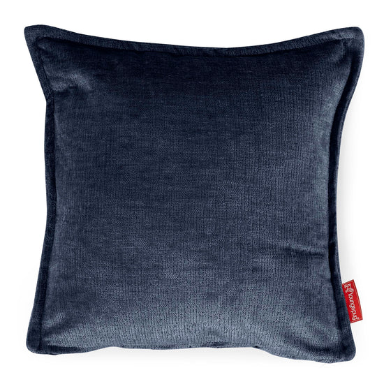 Housse de Coussin 47 x 47cm - Chenille Bleu Marine 01