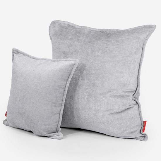 Housse de Coussin 47 x 47cm - Chenille Gris 02
