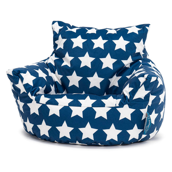 Fauteuil Pouf Bambin 1-3 ans - Imprimé Bleu étoile 01
