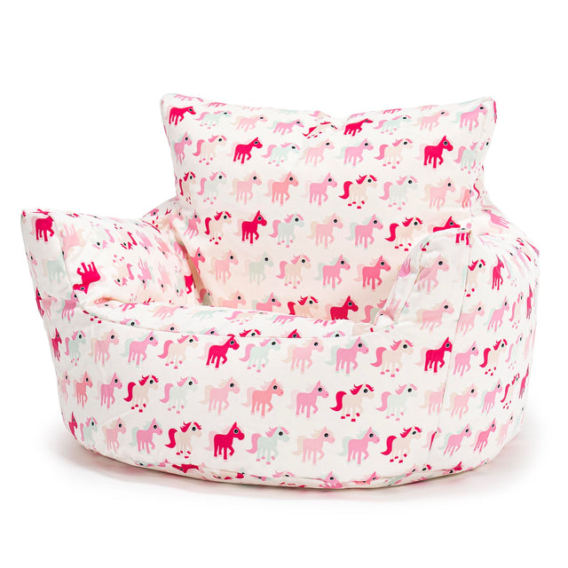 Fauteuil Pouf Bambin 1-3 ans - Imprimé Petit Poney 01