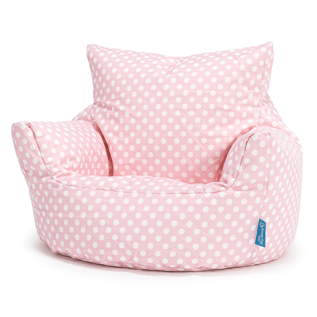 Fauteuil Pouf Bambin 1-3 ans - Imprimé Rose à Pois 01