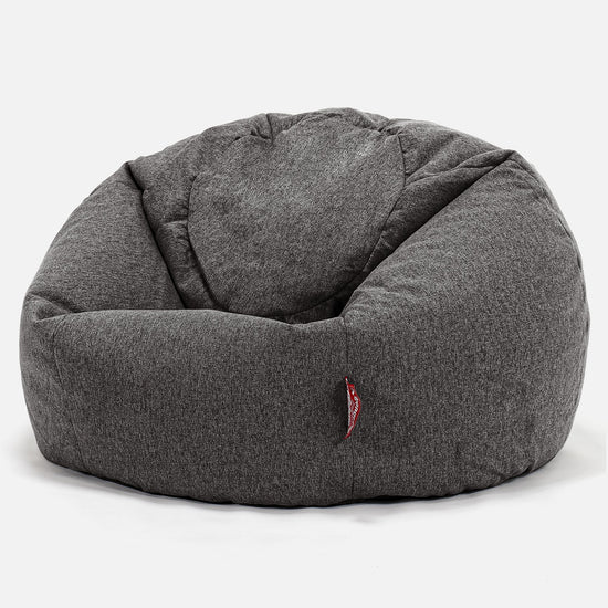 CloudSac 200 Pouf Géant Enfant à Mémoire de Forme 2-12 ans - Interalli Laine Gris 01