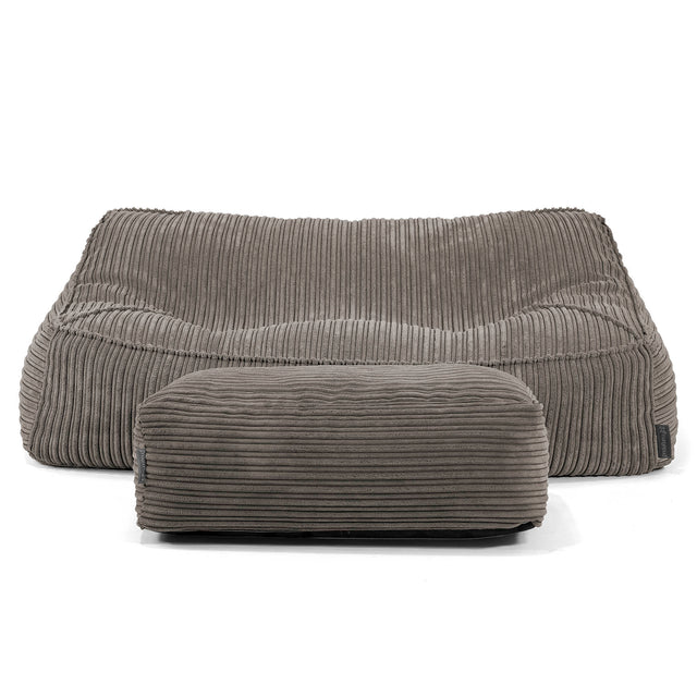 Le Canapé Pouf Doudou - Côtelé Anthracite 01