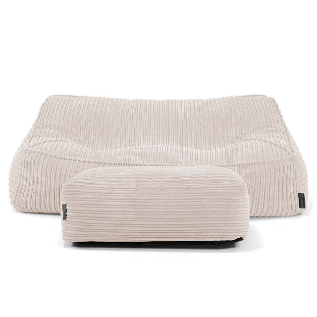 Le Canapé Pouf Doudou - Côtelé Ivoire 01