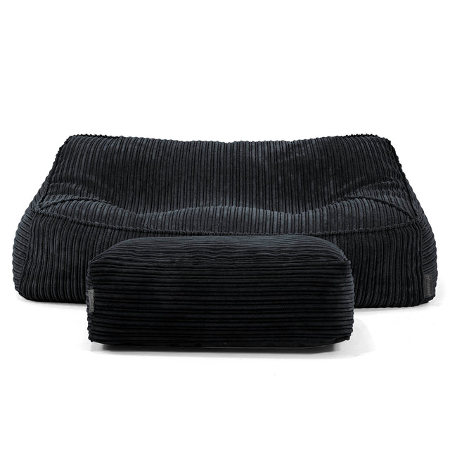 Le Canapé Pouf Doudou - Côtelé Noir 01