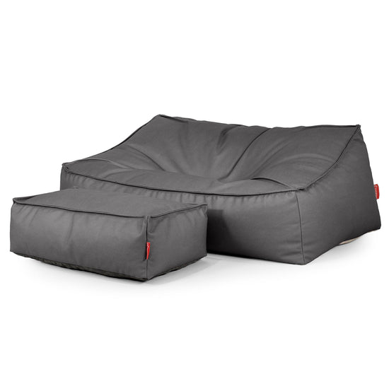 Le Canapé Pouf Doudou - Cuir Végan Gris 02
