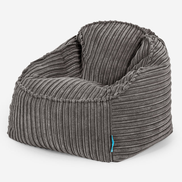 Le Pouf Enfant Doudou 2-6 ans - Côtelé Anthracite 01
