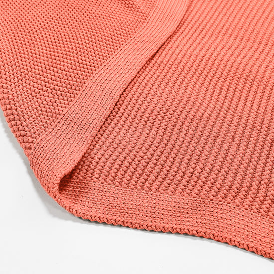 Couverture / Plaid - 100% Coton Ellos Corail 02