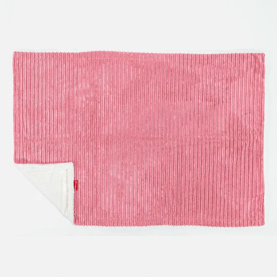 Plaid / Couverture Sherpa - Côtelé Corail 03