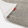 Plaid / Couverture Sherpa - Côtelé Vison 02