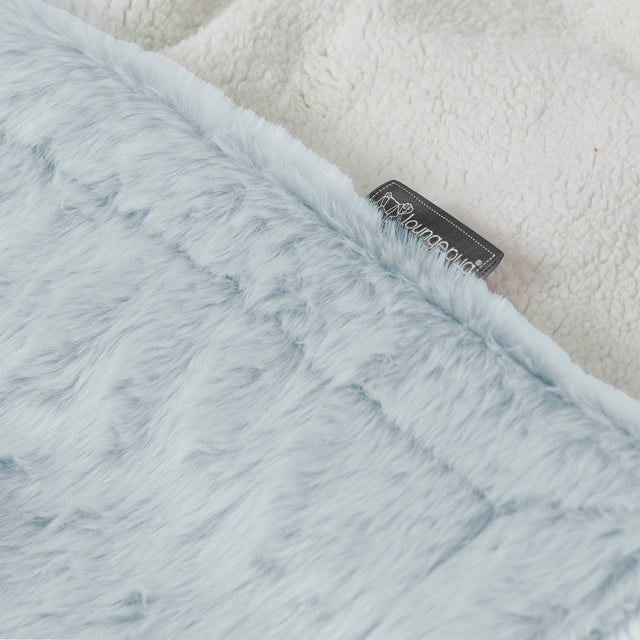 Plaid / Couverture Sherpa - Fausse Fourrure Lapin Bleu Pastel 02
