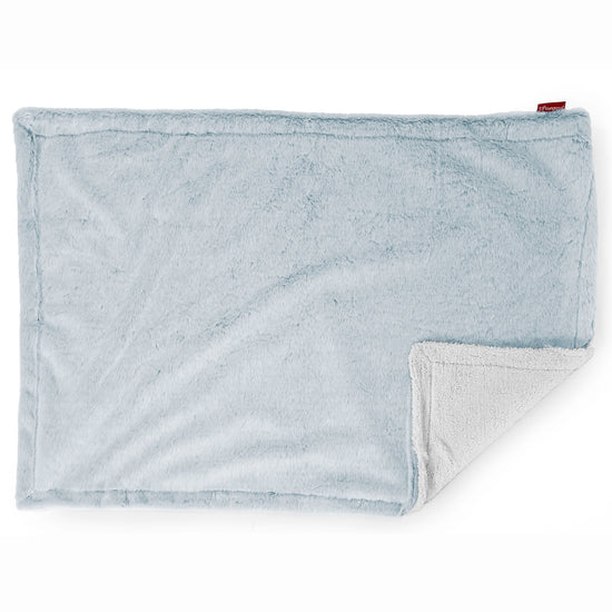 Plaid / Couverture Sherpa - Fausse Fourrure Lapin Bleu Pastel 03