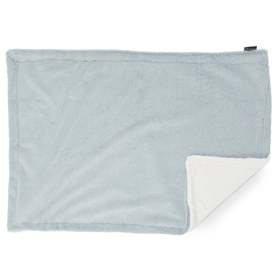 Plaid / Couverture Sherpa - Fausse Fourrure Lapin Bleu Pastel 03