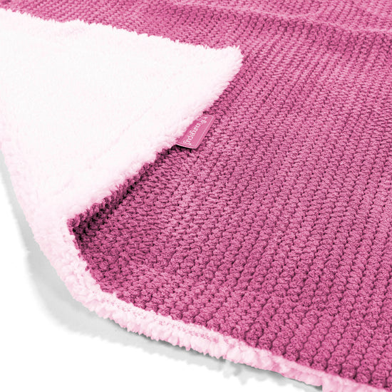 Plaid / Couverture Sherpa - Pompon Rose 02