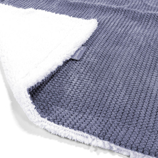 Plaid / Couverture Sherpa - Pompon Violet 02