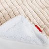 Plaid / Couverture Sherpa - Velours Côtelé Ultra Pelucheux Crème 02
