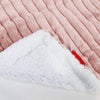 Plaid / Couverture Sherpa - Velours Côtelé Ultra Pelucheux Rose Pastel 02