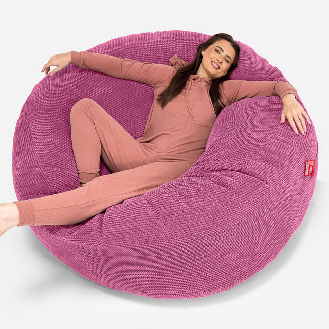 Canapé Pouf Géant Grande Mammouth - Pompon Rose 01