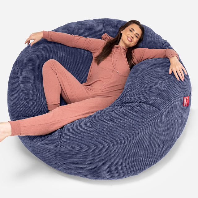 Canapé Pouf Géant Grande Mammouth - Pompon Violet 01