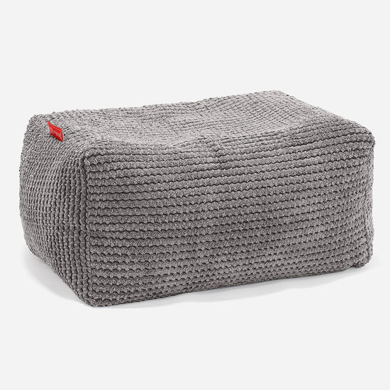 Pouf Repose Pied - Pompon Anthracite 01