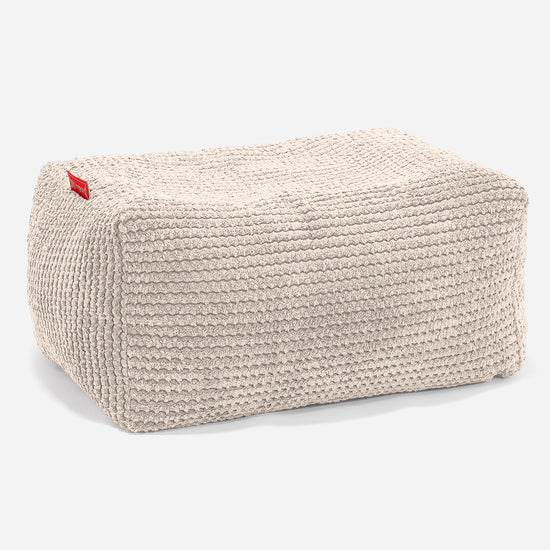 Pouf Repose Pied - Pompon Crème 01