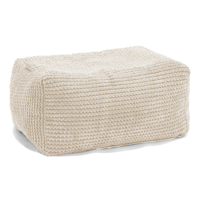 Pouf Repose Pied - Pompon Crème 01