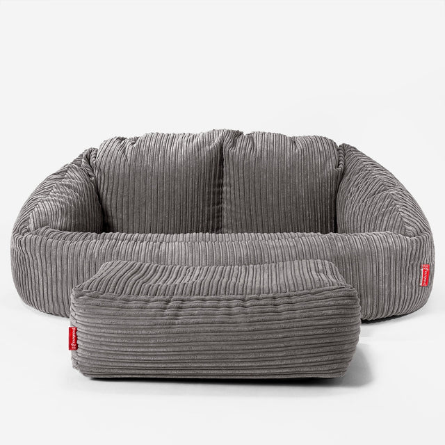 Pouf Canapé Bubble - Côtelé Anthracite 02