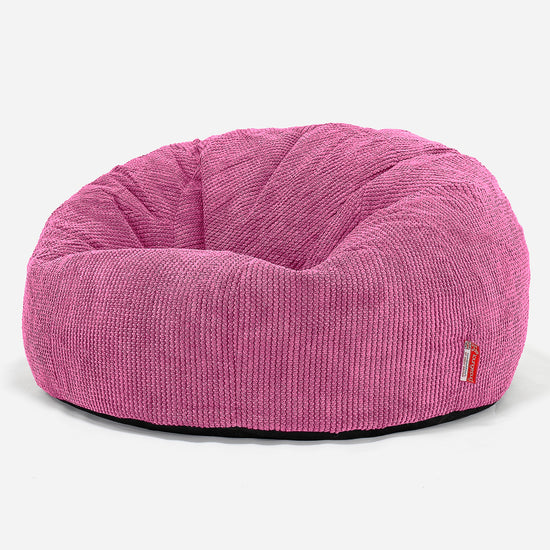 Pouf Canapé Classique - Pompon Rose 01
