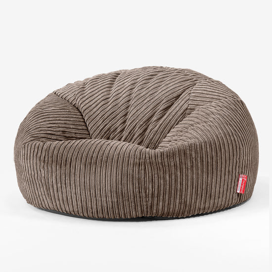 Canapé Pouf pour Enfant 6-14 ans - Côtelé Moka 02