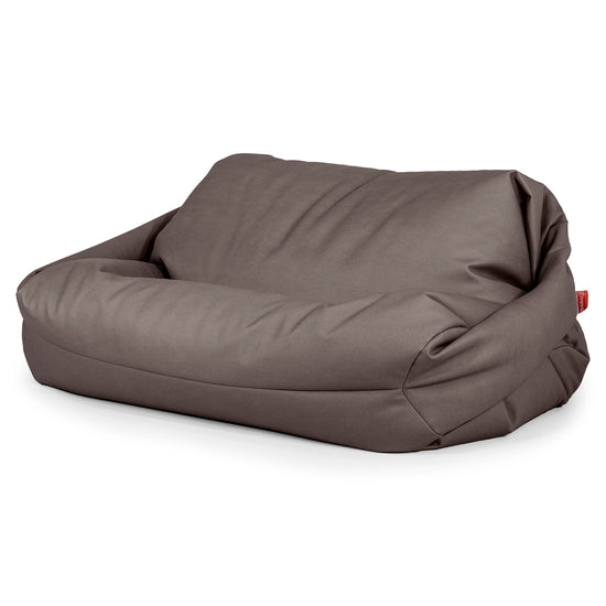 Pouf Canapé Sabine - Cuir Végan Chocolat 01