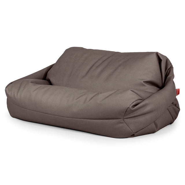 Pouf Canapé Sabine - Cuir Végan Chocolat 01