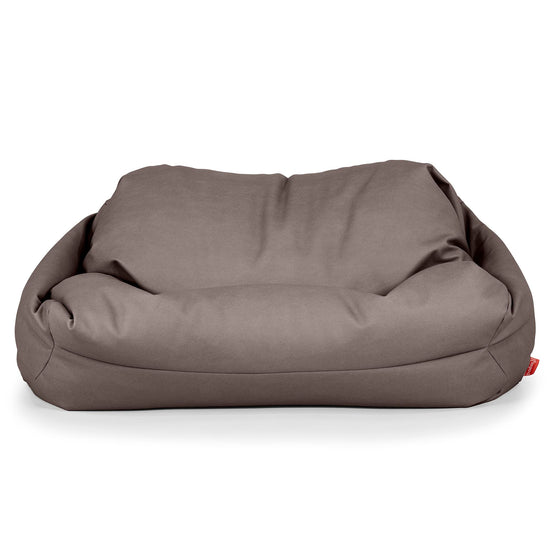 Pouf Canapé Sabine - Cuir Végan Chocolat 02