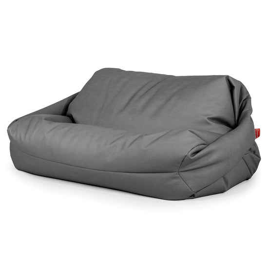 Pouf Canapé Sabine - Cuir Végan Gris 01