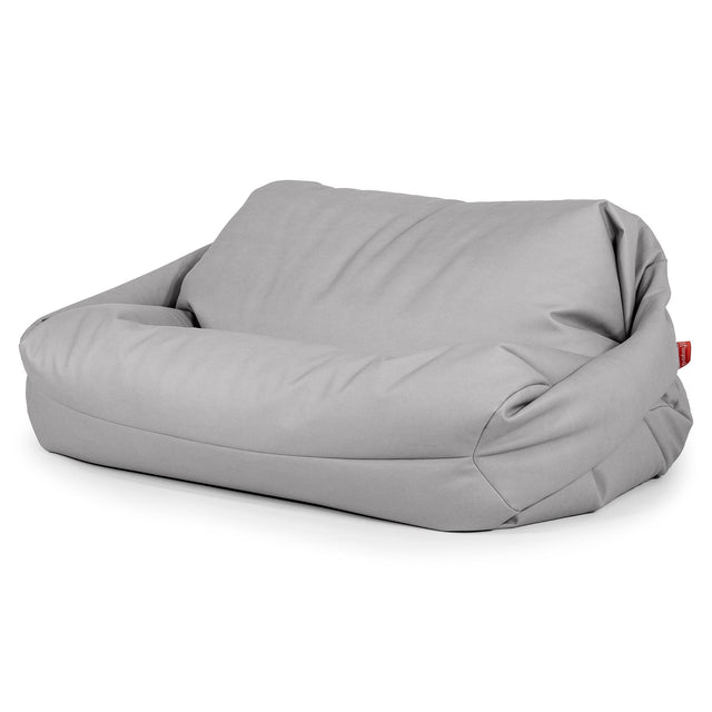 Pouf Canapé Sabine - Cuir Végan Gris 01