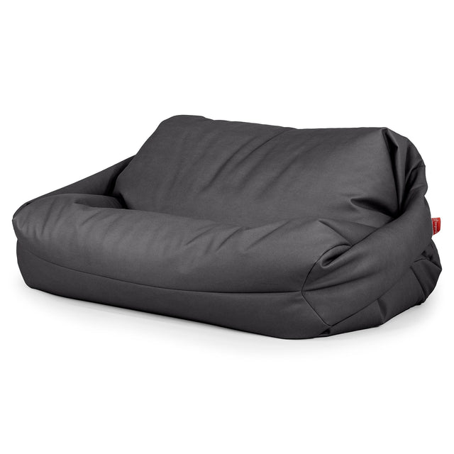 Pouf Canapé Sabine - Cuir Végan Noir 01