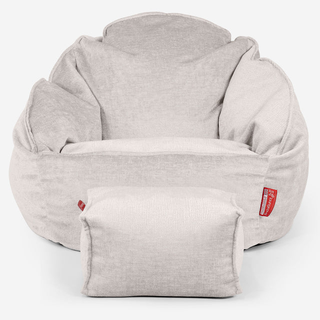 Pouf Chaise Bubble - Chenille Crème 02