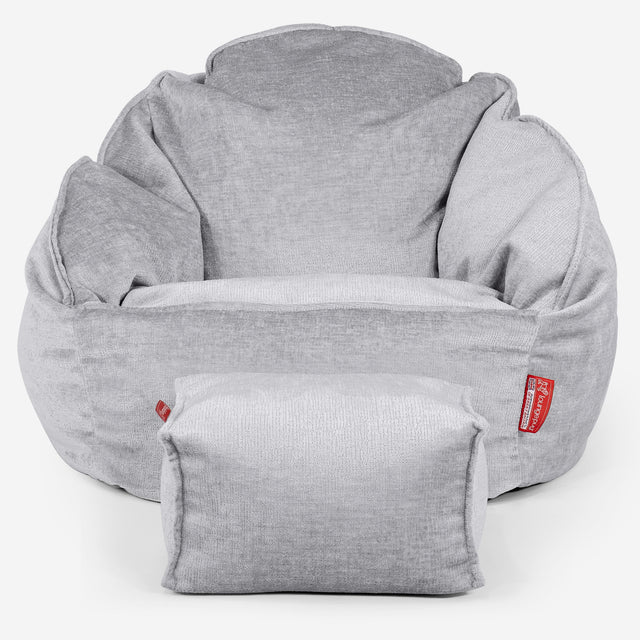 Pouf Chaise Bubble - Chenille Gris 02