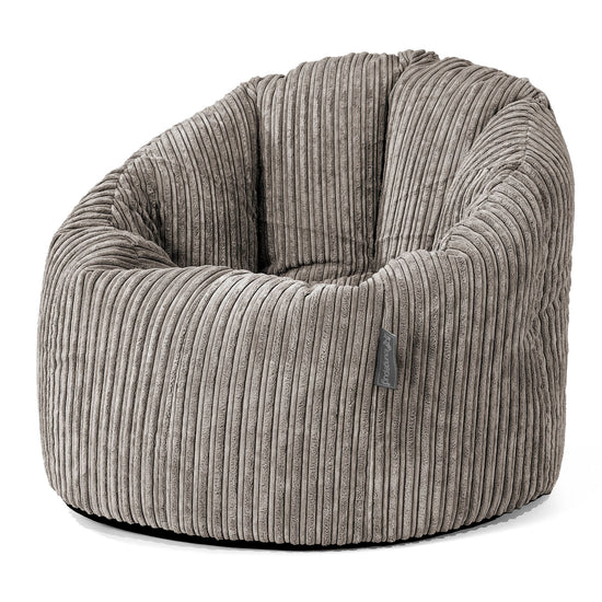 Pouf Chaise Design - Côtelé Anthracite 01